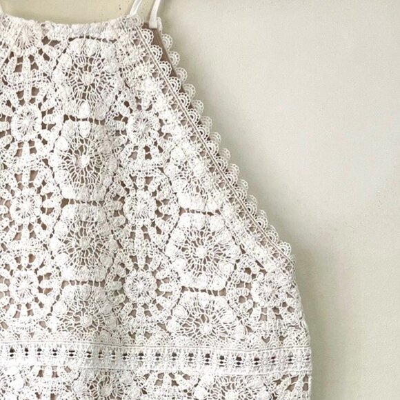 NEW Zara Cotton Crochet Lace Mini dress, Oyster Colour, Size M - Picture 11 of 16